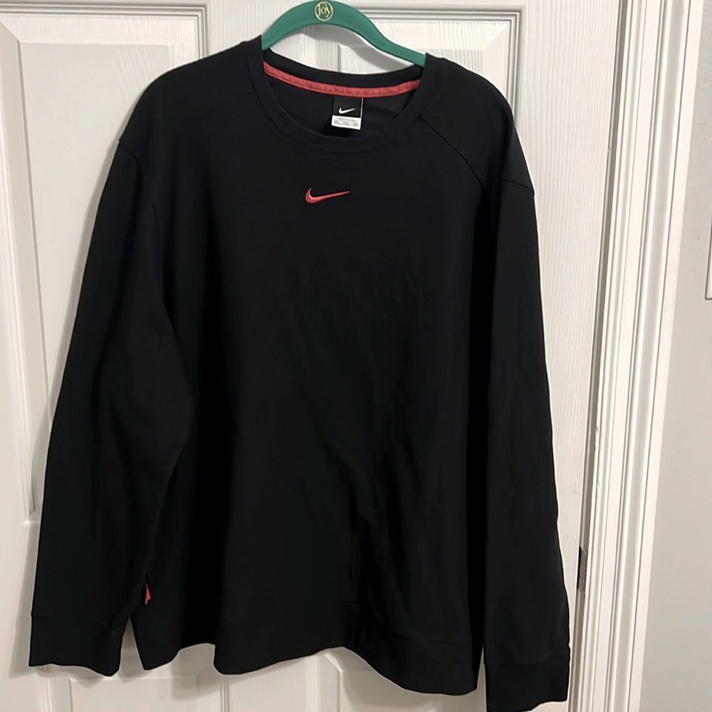 Nike Kobe Bryant waffle knit long sleeve, Men’s XXL. Black with red symbols